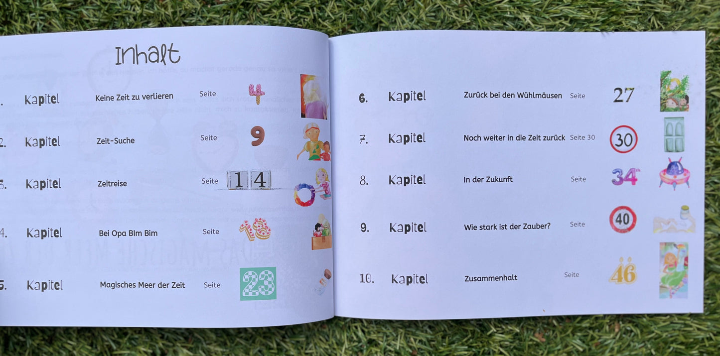 Kinderbuch „Das magische Meer der Zeit" - Kleines Taschenbuch Softcover ISBN-13 979-8386557928