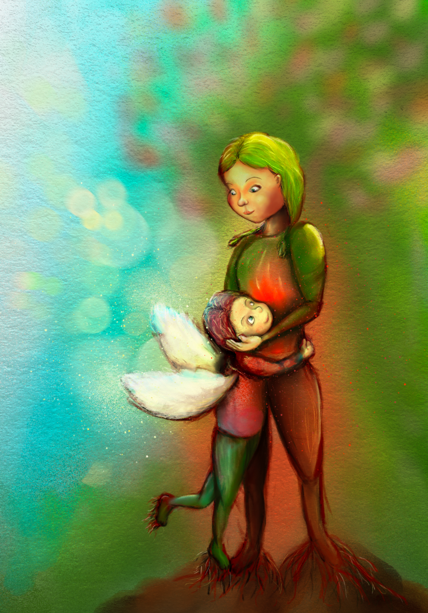 Kunstdruck über Wurzeln & Flügel - bindungsorientierte Erziehung