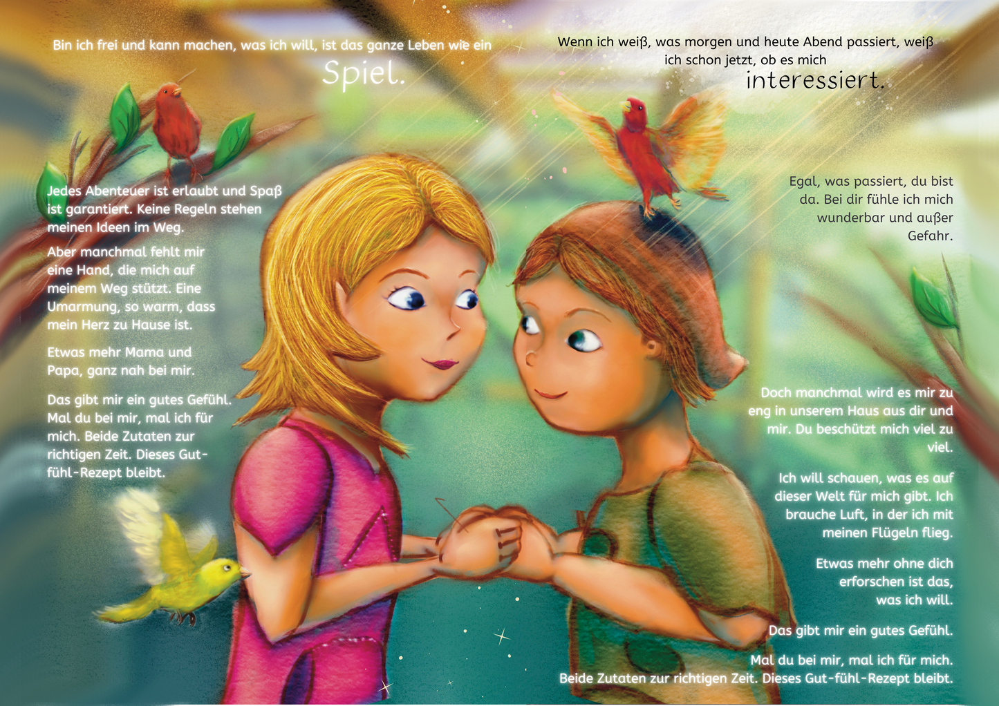 Kunstdruck über Wurzeln & Flügel - Weil WIR die besten Freunde sind