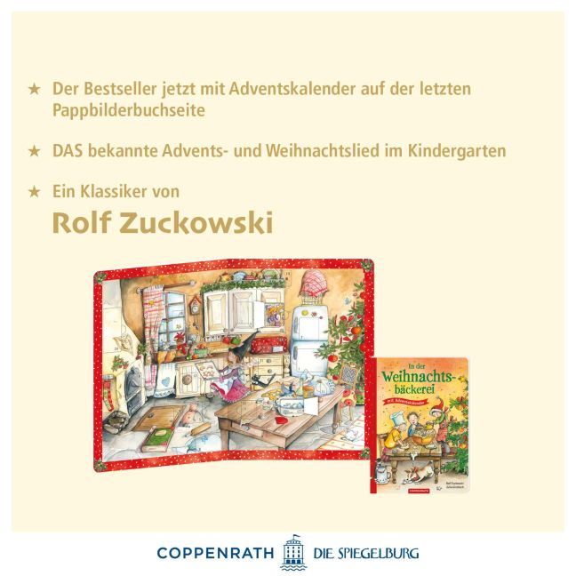 In der Weihnachtsbäckerei Buch mit Adventskalender von Rolf Zuckowski und Julia Ginsbach