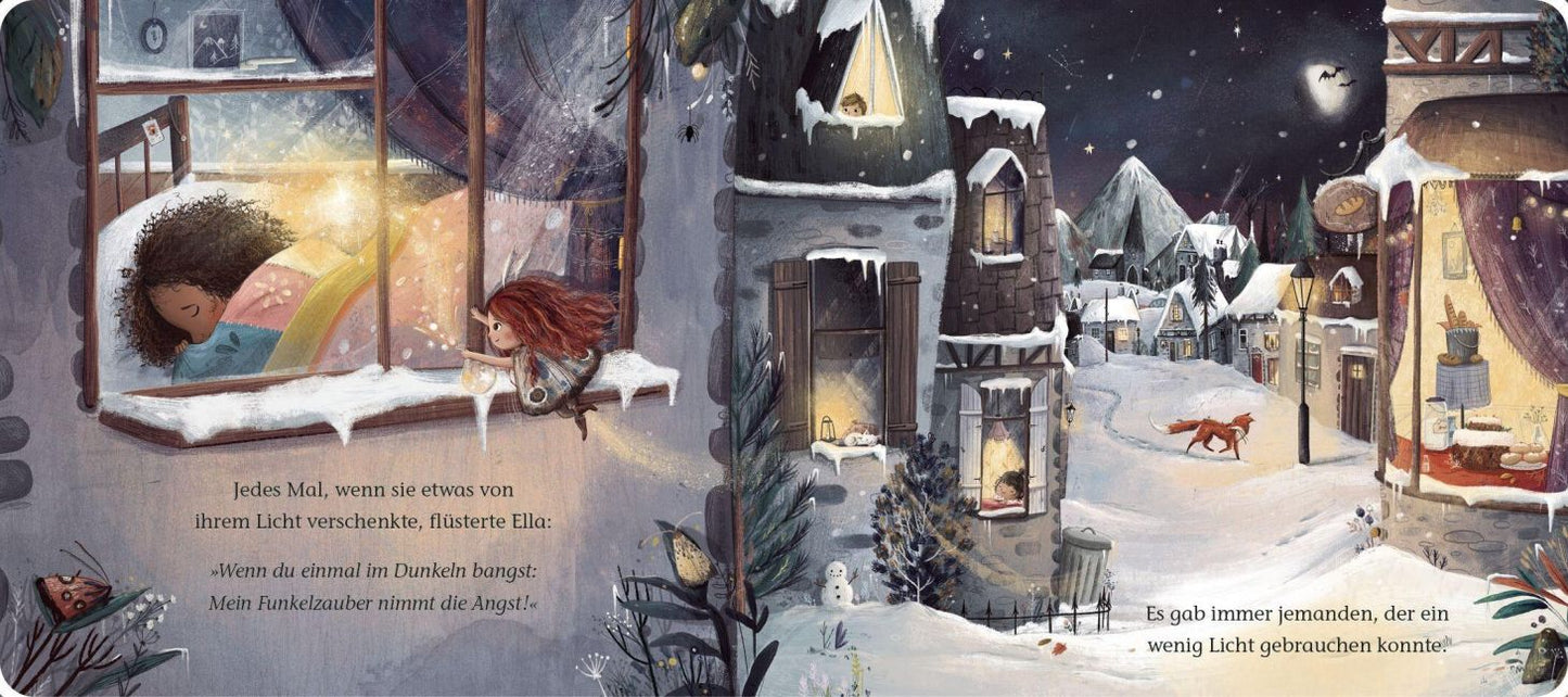 Ella und der Funkelzauber Pappbilderbuch ab 3 Jahren zum Thema Mut und Hoffnung. Mit wunderschönen Glitzerelementen auf dem Cover! von Lucy Fleming