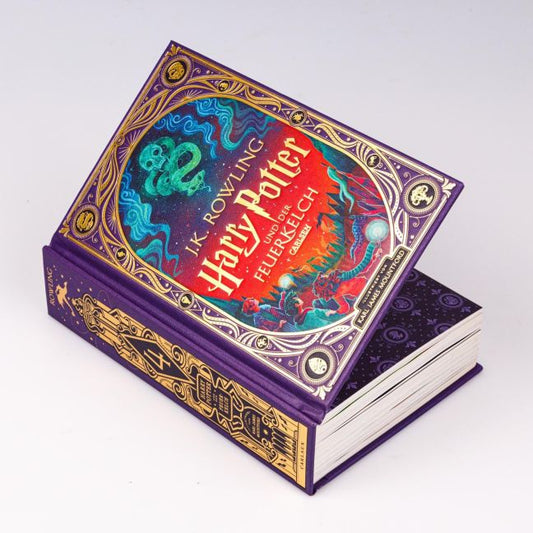 Harry Potter und der Feuerkelch Farbig illustrierte Schmuckausgabe mit Goldprägung und Pop-Up-Elementen (Harry Potter 4) von J.K. Rowling Neuausgabe des Kinderbuch-Klassikers ab 10 Jahren über den bekanntesten Zauberer der Welt