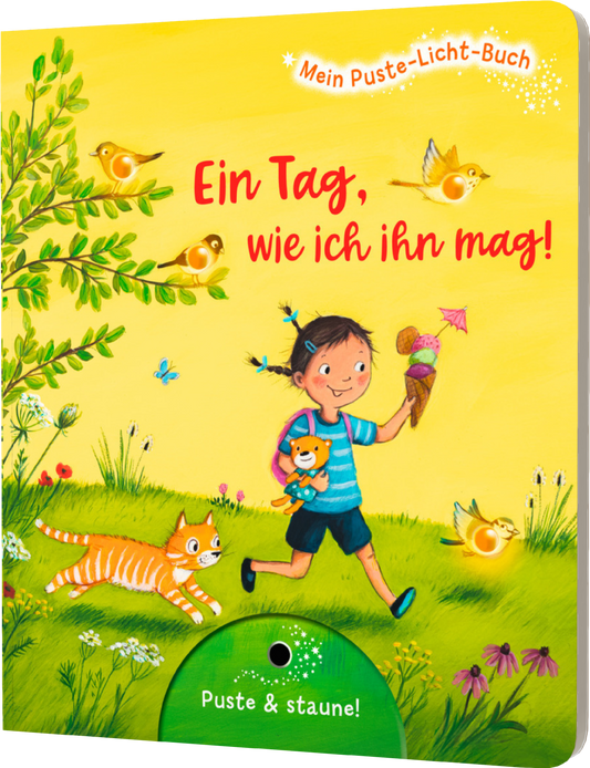 Puste-Licht-Buch: Ein Tag, wie ich ihn mag! | Mitmachbuch ab 18 Monaten