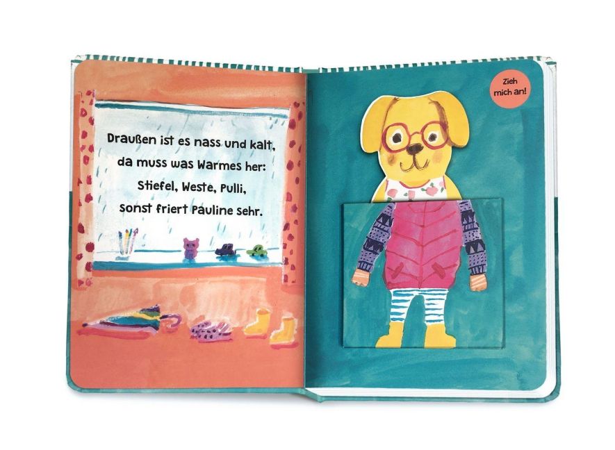 Zieh alle Hunde an! – Interaktives Pappbilderbuch ab 2 Jahren I Blick ins Buch