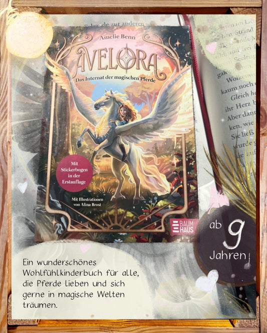 Kinderbuchtipp Avelora - Das Internat der magischen Pferde Elementpferde und eine geheime Schule: zauberhaftes Fantasy-Abenteuer ab 9 Jahren von Amelie Benn  und Alina Brost