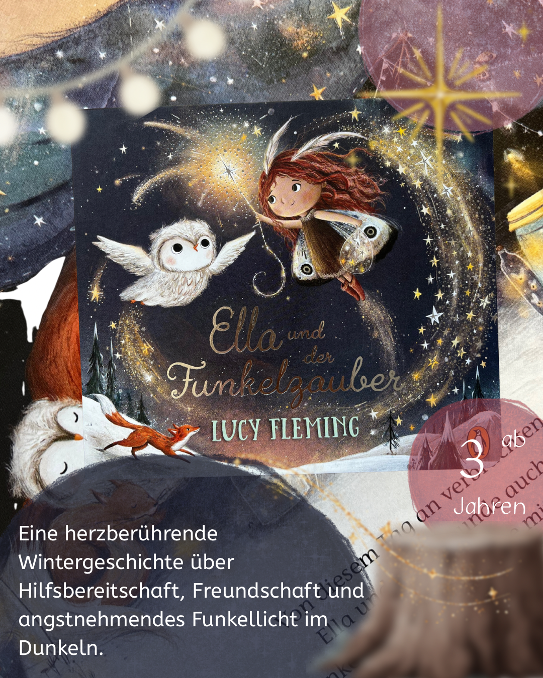 Ella und der Funkelzauber Pappbilderbuch ab 2 Jahren zum Thema Mut und Hoffnung. Mit wunderschönen Glitzerelementen auf dem Cover! von Lucy Fleming