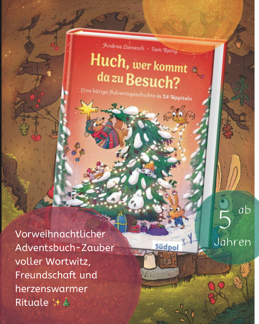 Rezension zu Huch, wer kommt da zu Besuch? von Andrea Lienesch I Adventskalender-Buch ab 6 Jahren