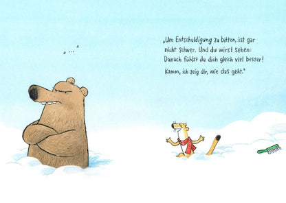 Das war doch keine Absicht! Ein Bär-und-Wiesel-Bilderbuch übers Entschuldigen von Jörg Mühle