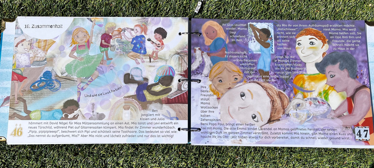 Kinderbuch „Das magische Meer der Zeit" - Als handmade Geschenkset inklusive Namen deines Kindes Anhängern und Lampe