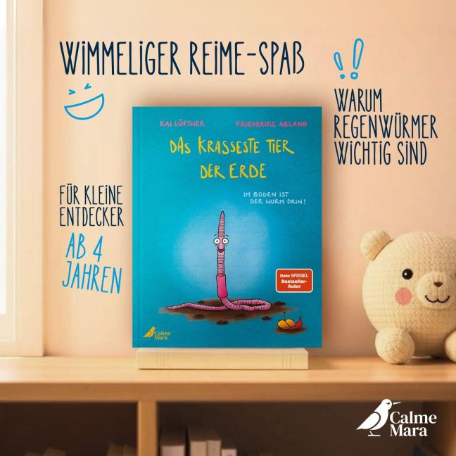 Das krasseste Tier der Erde Lustiges Bilderbuch ab 3 von Furzipups-Autor Kai Lüftner über den Regenwurm und seine Heldentaten für die Erde von Kai Lüftner  und Friederike Ablang