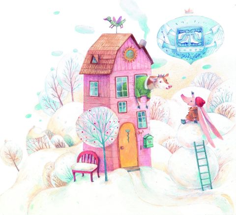 Adelheid & Ferkolin Winterbilderbuch von Marius Marcinkevičius  und Lina Dūdaitė