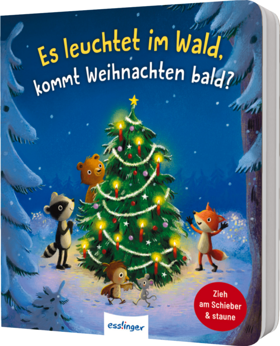 Es leuchtet im Wald, kommt Weihnachten bald? Zauberhaftes Mitmachbuch mit Schiebeelementen von Anja Kiel  und Marina Rachner
