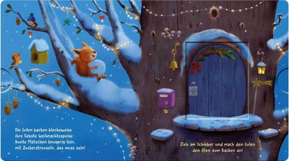Es leuchtet im Wald, kommt Weihnachten bald? Zauberhaftes Mitmachbuch mit Schiebeelementen von Anja Kiel  und Marina Rachner