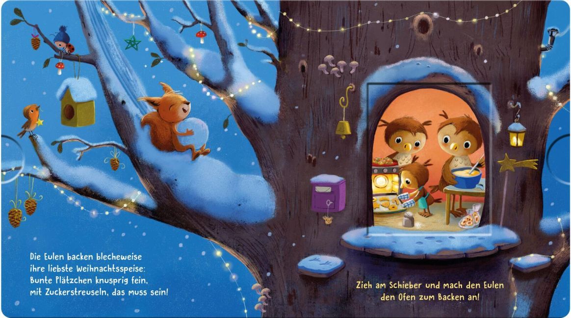 Es leuchtet im Wald, kommt Weihnachten bald? Zauberhaftes Mitmachbuch mit Schiebeelementen von Anja Kiel  und Marina Rachner