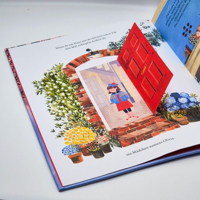 Das Haus mit der kleinen roten Tür Wintergeschichte für Kinder ab 4 Jahren für die Weihnachtszeit mit interaktiven Klappen und wunderschönen Illustrationen von Grace Easton