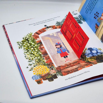 Das Haus mit der kleinen roten Tür Wintergeschichte für Kinder ab 4 Jahren für die Weihnachtszeit mit interaktiven Klappen und wunderschönen Illustrationen von Grace Easton