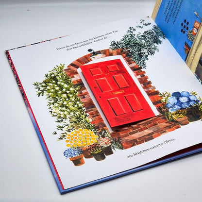 Das Haus mit der kleinen roten Tür Wintergeschichte für Kinder ab 4 Jahren für die Weihnachtszeit mit interaktiven Klappen und wunderschönen Illustrationen von Grace Easton