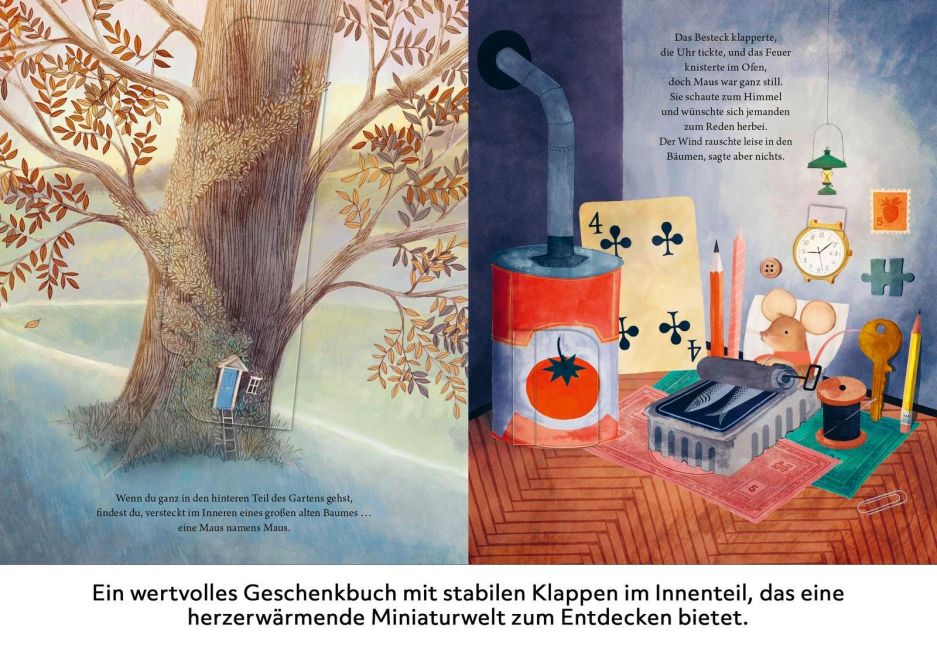 Das Haus mit der kleinen roten Tür Wintergeschichte für Kinder ab 4 Jahren für die Weihnachtszeit mit interaktiven Klappen und wunderschönen Illustrationen von Grace Easton