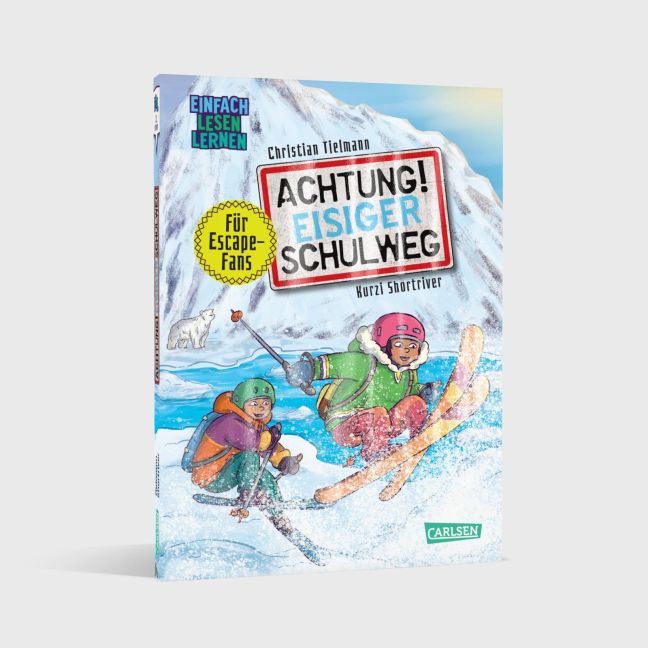 Achtung!: Eisiger Schulweg Einfach Lesen Lernen von Christian Tielmann  und Kurzi Shortriver Escapespiel-Kinderbuch