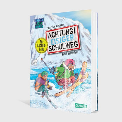 Achtung!: Eisiger Schulweg Einfach Lesen Lernen von Christian Tielmann  und Kurzi Shortriver Escapespiel-Kinderbuch