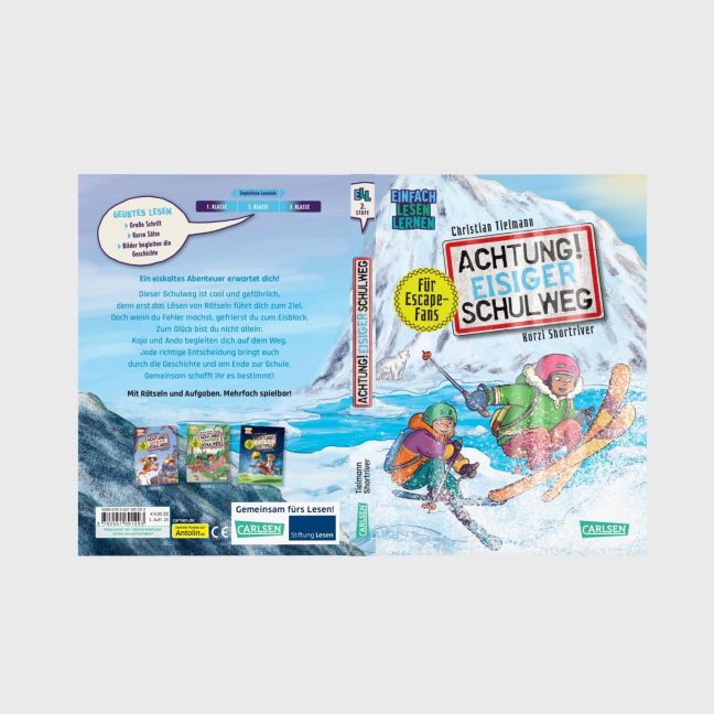 Achtung!: Eisiger Schulweg Einfach Lesen Lernen von Christian Tielmann  und Kurzi Shortriver Escapespiel-Kinderbuch