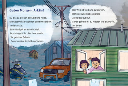 Achtung!: Eisiger Schulweg Einfach Lesen Lernen von Christian Tielmann  und Kurzi Shortriver Escapespiel-Kinderbuch