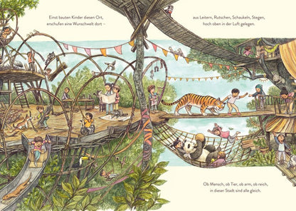 Unsere Baumhausstadt Ein fantasievolles Wimmelbilderbuch für Kinder ab 4 Jahren - zum Hineintauchen und Glücklichsein von NEW YORK TIMES -Bestsellerautor Gideon Sterer von Gideon Sterer und Charlie Mylie