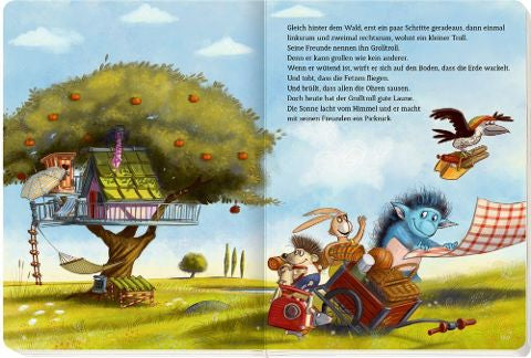 Pappbilderbuch ab 3 über Wut Der Grolltroll grollt heute nicht!? Aprilkind von Barbara van den Speulhof und Stephan Pricken