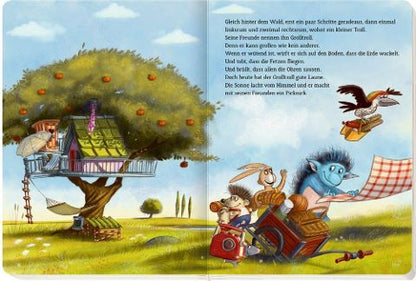 Pappbilderbuch ab 3 über Wut Der Grolltroll grollt heute nicht!? Aprilkind von Barbara van den Speulhof und Stephan Pricken