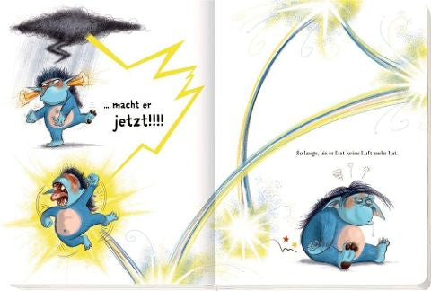 Pappbilderbuch ab 3 über Wut Der Grolltroll grollt heute nicht!? Aprilkind von Barbara van den Speulhof und Stephan Pricken