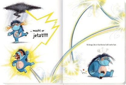 Pappbilderbuch ab 3 über Wut Der Grolltroll grollt heute nicht!? Aprilkind von Barbara van den Speulhof und Stephan Pricken