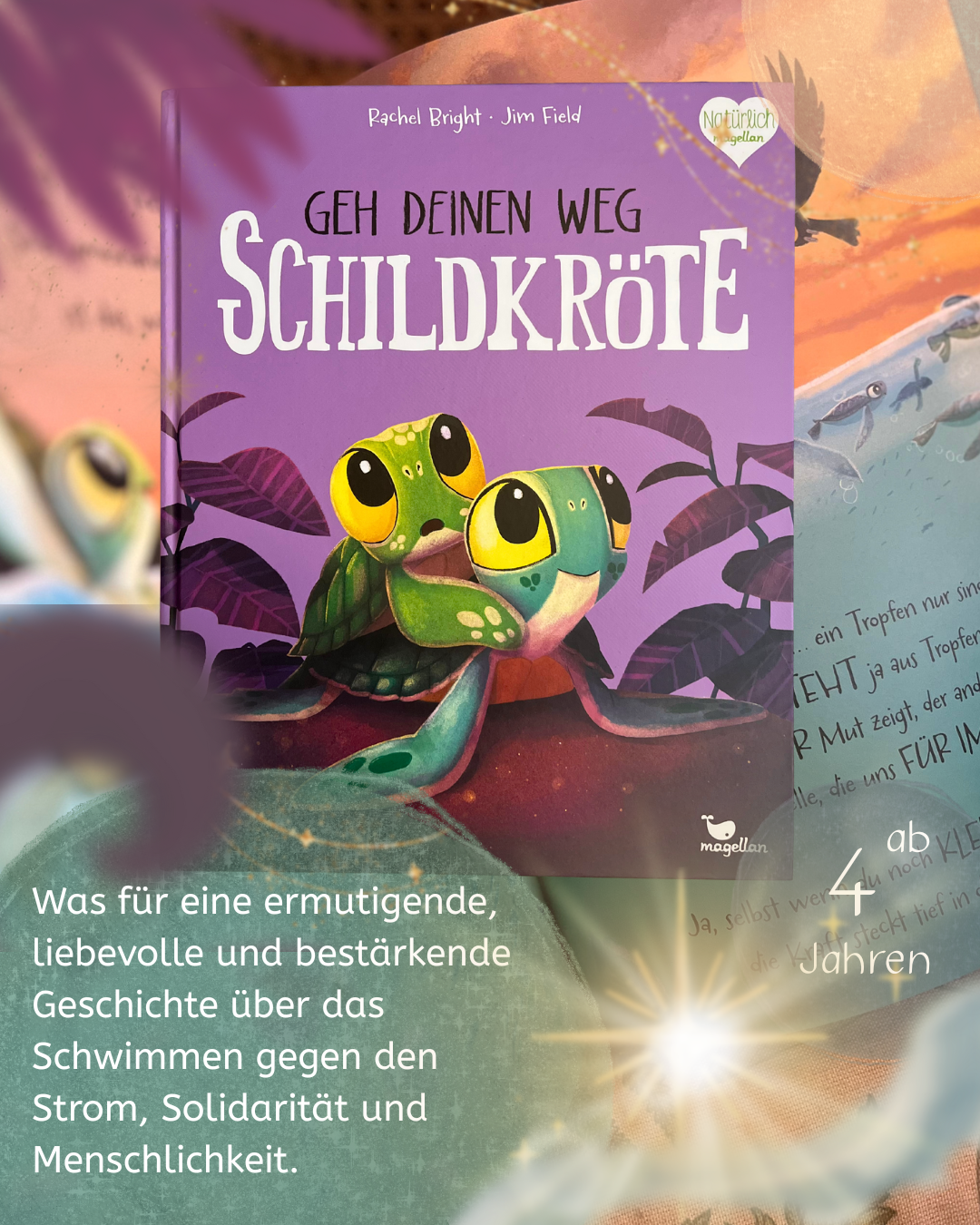 Geh deinen Weg, Schildkröte Ein Bilderbuch für Kinder ab 3 Jahren über Mut und Zusammenhalt von Rachel Bright  und Jim Field