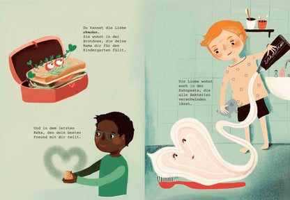 Weißt du, wo die Liebe wohnt? Bilderbuch zum Thema Liebhaben ab 5 von Lisa Weisbrod  und Nini Alaska