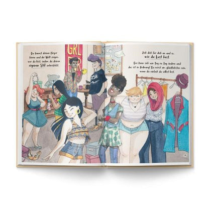 Liebe Deinen Körper Die Anleitung zur Selbstliebe. Kindersachbuch: Selbstfürsorge lernen & das Selbstwertgefühl stärken. Ratgeber für Kinder ab 8 Jahren über Schönheitsideale & Diversität. von Jessica Sanders  und Carol Rossetti