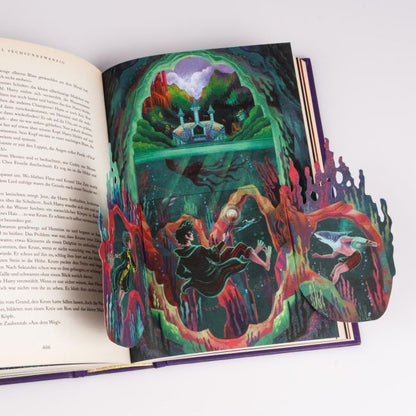 Harry Potter und der Feuerkelch Farbig illustrierte Schmuckausgabe mit Goldprägung und Pop-Up-Elementen (Harry Potter 4) von J.K. Rowling Neuausgabe des Kinderbuch-Klassikers ab 10 Jahren über den bekanntesten Zauberer der Welt