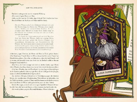 Harry Potter 1 und der Stein der Weisen Farbig illustrierte Schmuckausgabe mit Goldprägung und Pop-Up-Elementen von J.K. Rowling Kinderbuch-Klassiker ab 10 Jahren über den bekanntesten Zauberer der Welt