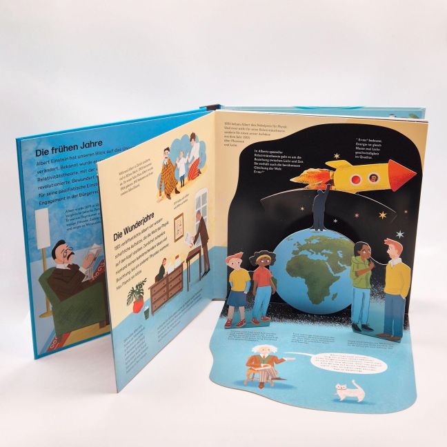 Albert Einstein Pop-Up-Buch ab 5 | SCIENCE POPS – Kinderbuch Blick ins Buch