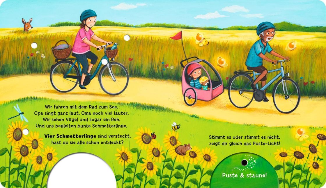 Puste-Licht-Buch: Ein Tag, wie ich ihn mag! | Mitmachbuch ab 18 Monaten Blick ins Buch