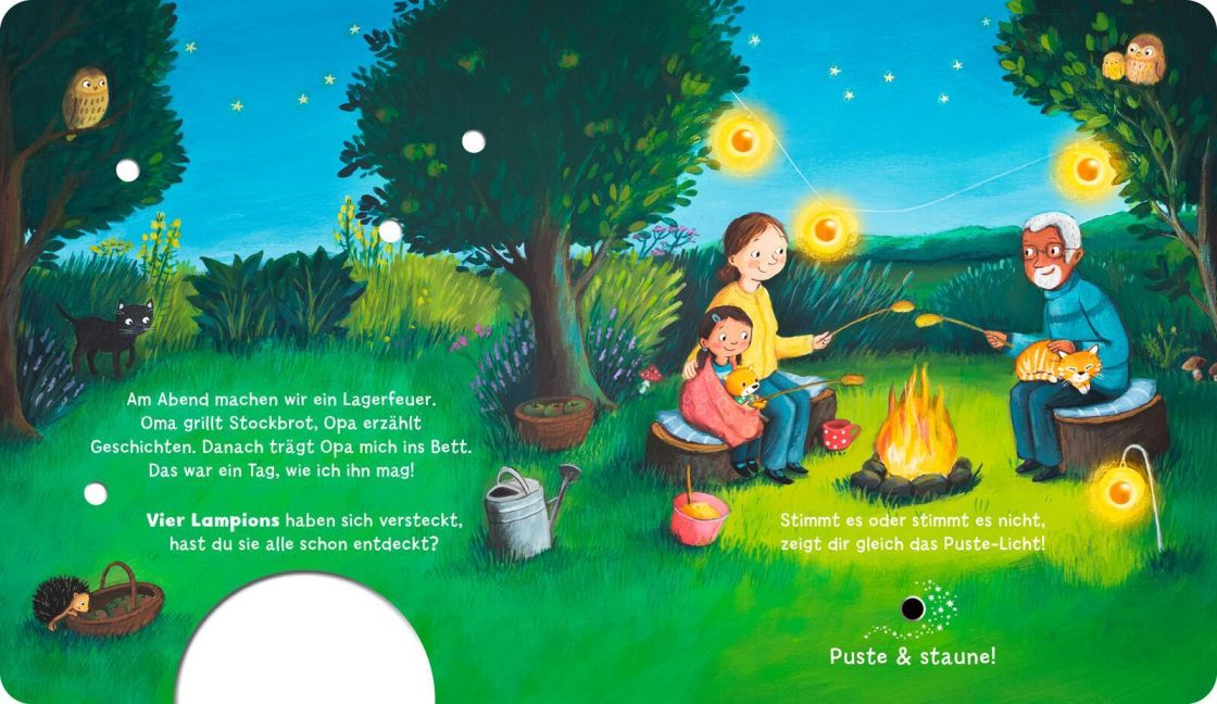Puste-Licht-Buch: Ein Tag, wie ich ihn mag! | Mitmachbuch ab 18 Monaten Blick ins Buch