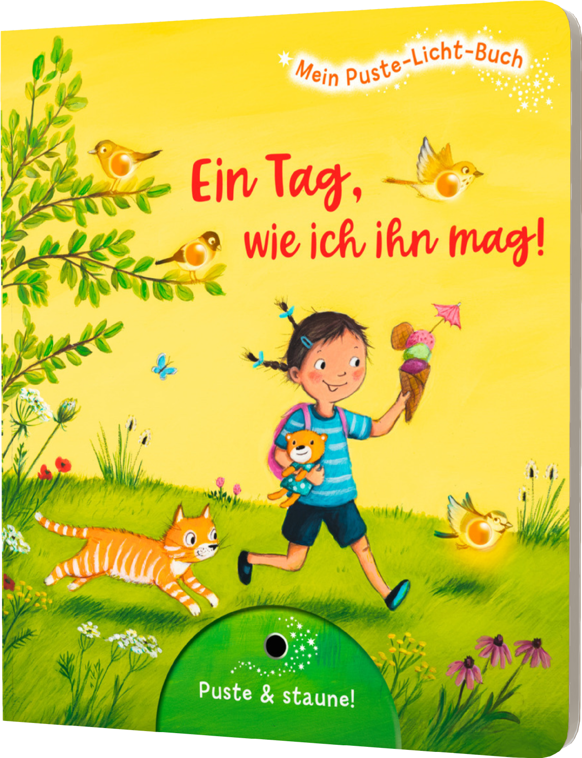 Puste-Licht-Buch: Ein Tag, wie ich ihn mag! | Mitmachbuch ab 18 Monaten