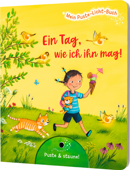 Puste-Licht-Buch: Ein Tag, wie ich ihn mag! | Mitmachbuch ab 18 Monaten