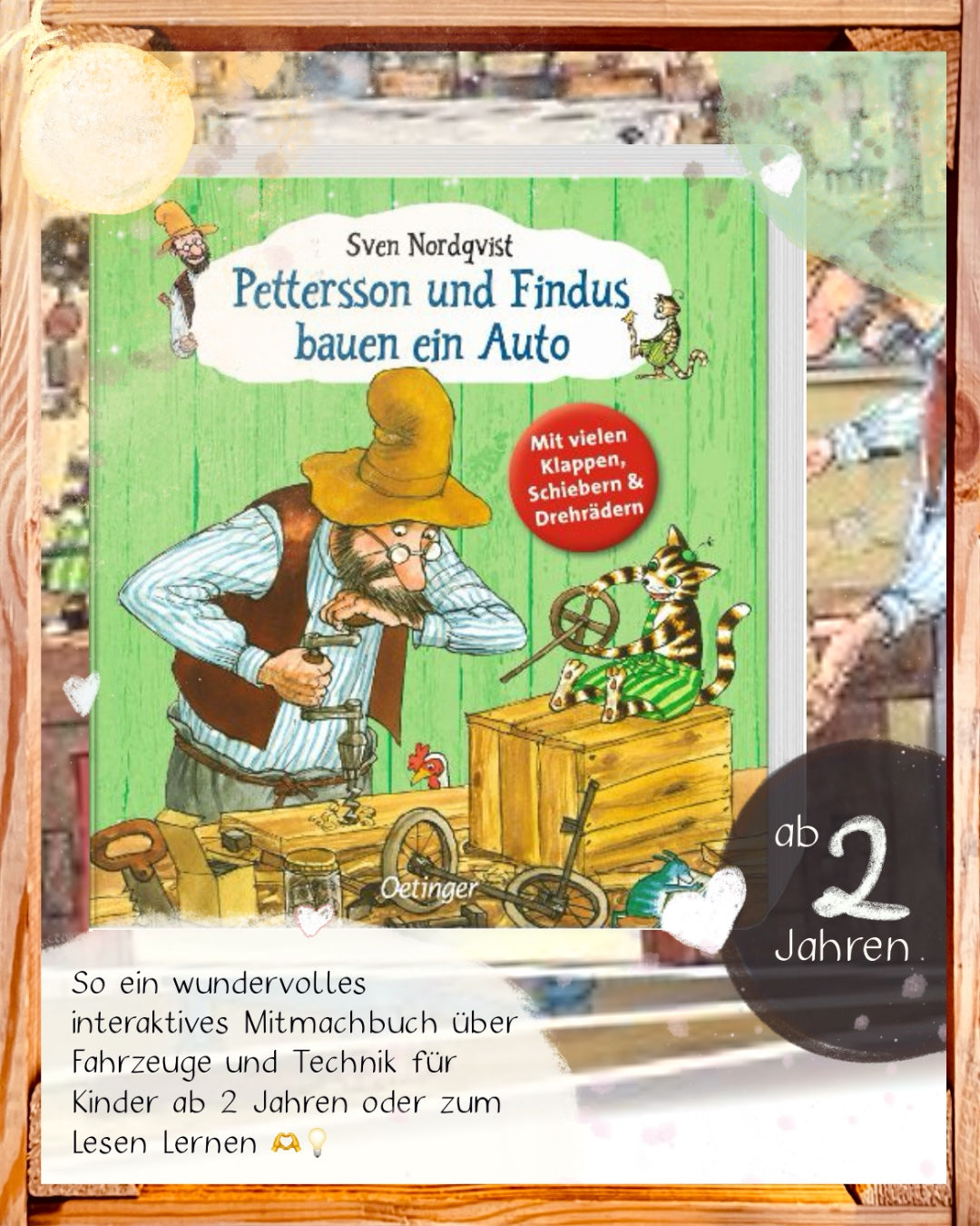 Pettersson und Findus bauen ein Auto I Spielbuch ab 2 Jahren