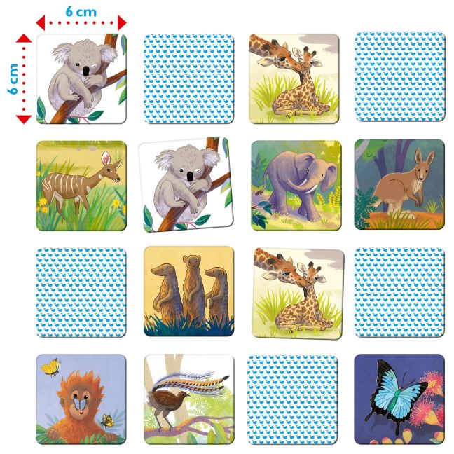  Wilde Tiere Memo – Memory-Spiel mit Wildtieren ab 4 I Die Memory-Karten