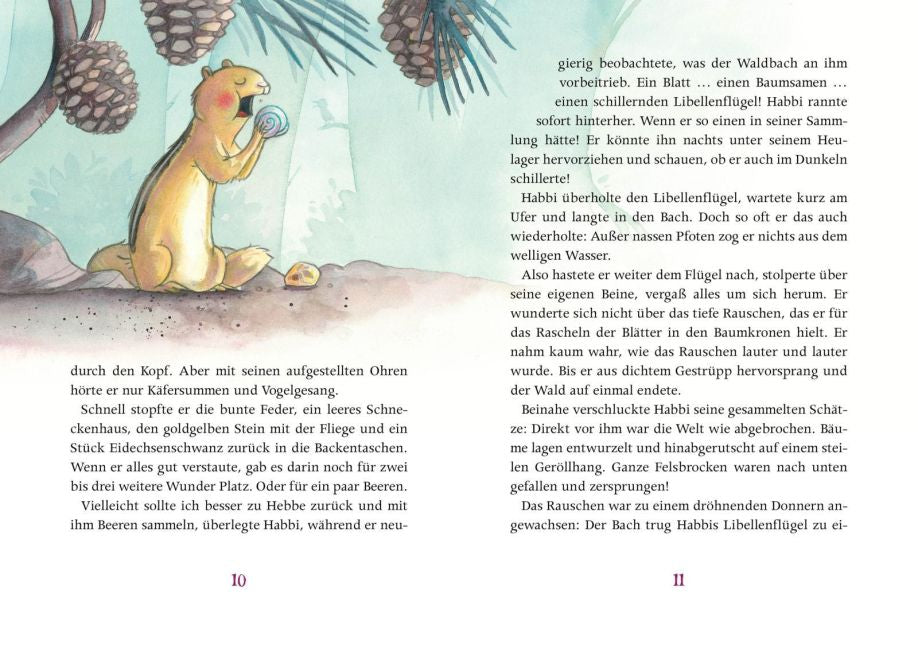 Ein Freund wie kein anderer – Kinderbuch ab 6 von Oliver Scherz I Blick in Buch: Erdhörnchen isst