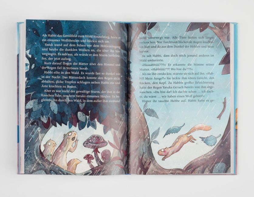 Ein Freund wie kein anderer – Kinderbuch ab 6 von Oliver Scherz I Blick in Buch: Erdhörnchen Habbi flieht