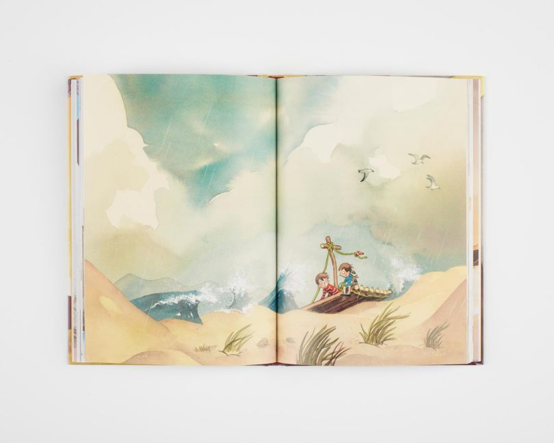 Wir sind nachher wieder da – Vorlesebuch ab 6 Jahren | Abenteuer & Mut | Blick in Buch: Auf dem Floß über das Meer