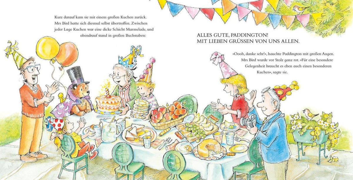Paddington feiert Geburtstag – Bilderbuch ab 4 Jahren | Blick in Buch: Geburtstagstisch