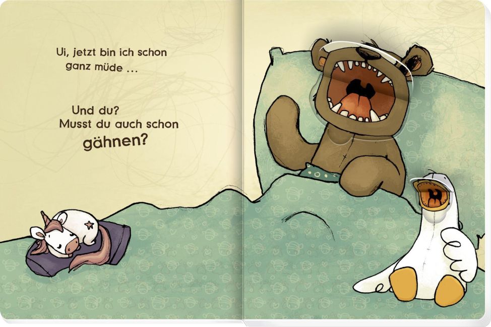 Gute Nacht, Bär – Einschlafbuch für sensible Kinder ab 1 I Bär und Ente gähnen 