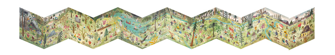 Fantastischer Wald von Sebastián Ilabaca Wimmelbuch ab 2 Jahren Riesen-Leporello