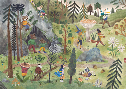 Fantastischer Wald von Sebastián Ilabaca Wimmelbuch ab 2 Jahren Riesen-Leporello